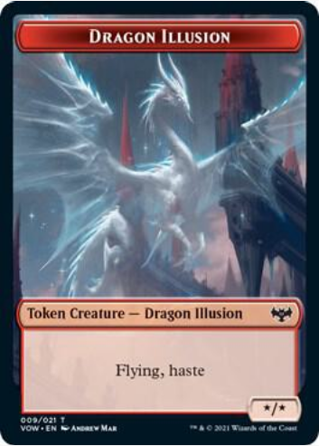 Insect // Dragon Illusion Double-sided Token [#013/021] (VOW-T-FOIL)
