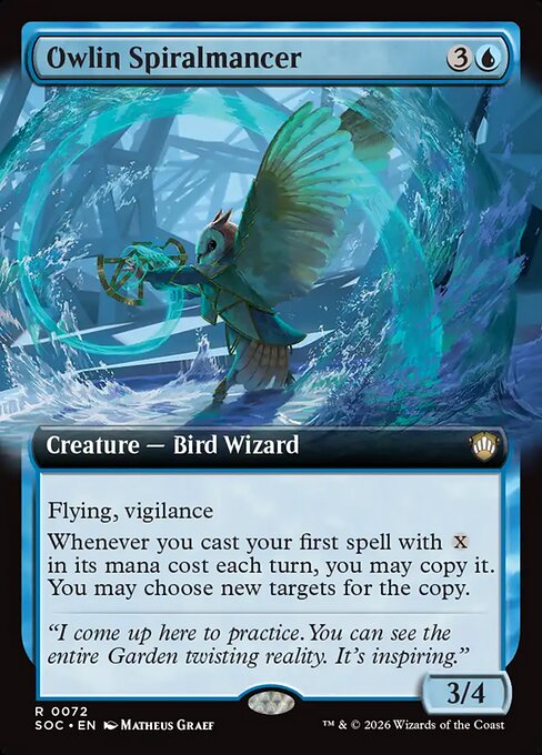 Owlin Spiralmancer [ #0072 Extended Art ] (SOC-R)