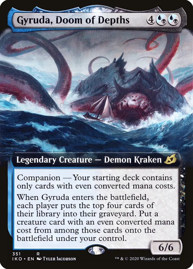 Gyruda, Doom of Depths [#351 Extended Art] (IKO-R-FOIL) Japanese