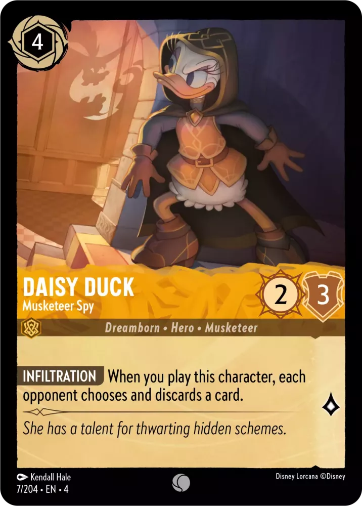 Daisy Duck - Musketeer Spy (Ursula's Return 007/204) Common - Near Mint