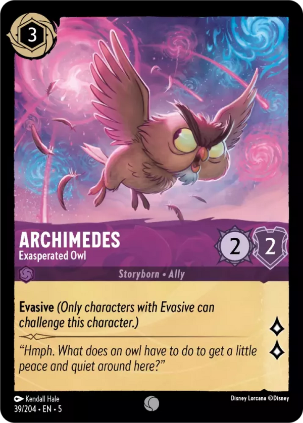 Archimedes - Exasperated Owl (Shimmering Skies 039/204) Common - Near Mint