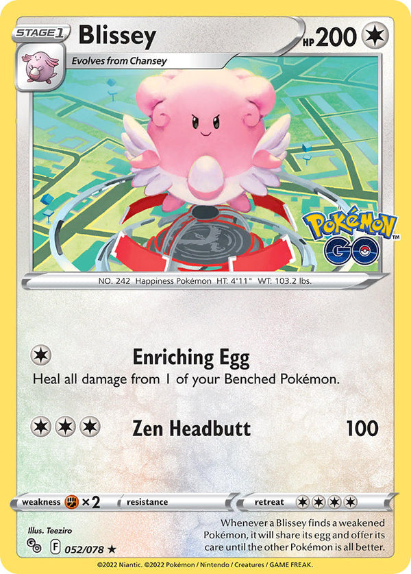 Blissey - 052/078 (PGO) Holo Rare - Near Mint Holofoil