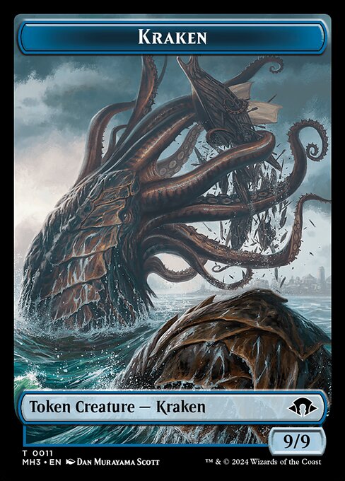 Phyrexian Germ Token [#0016] (MH3-T-Foil) // Kraken Token [#0011] (MH3-T-Foil)