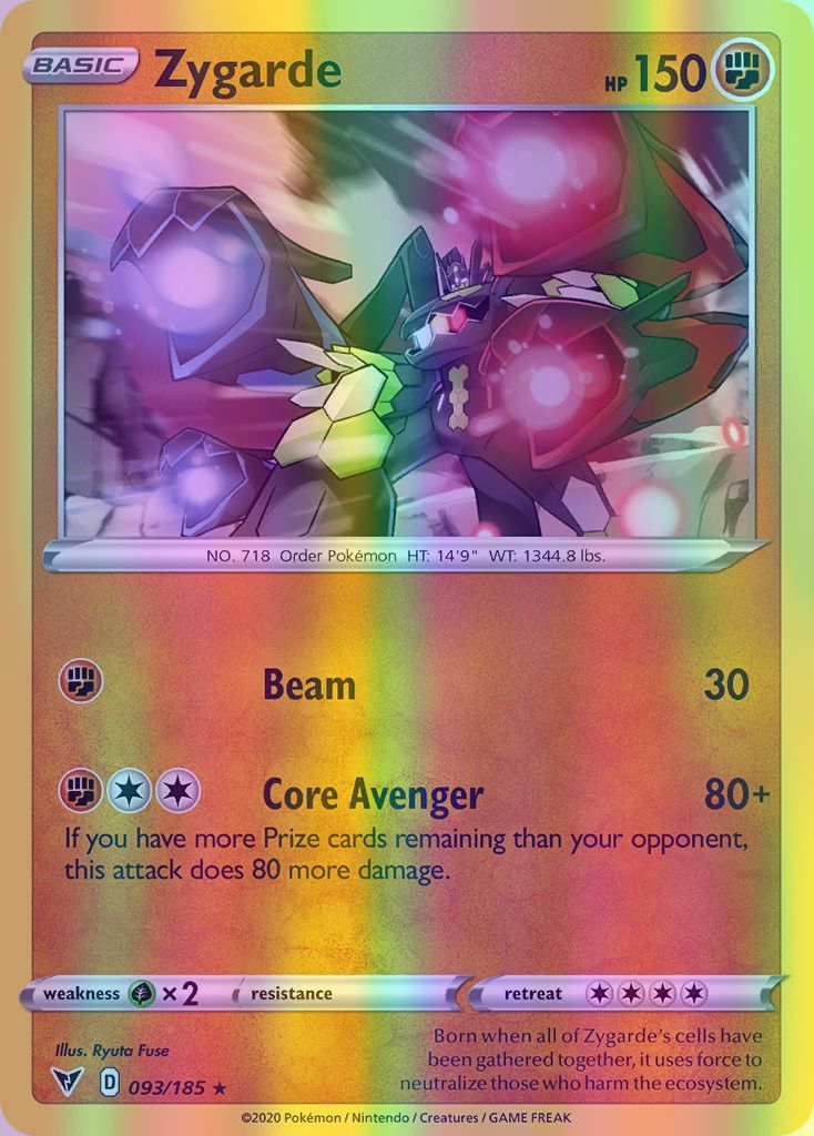 Zygarde - 093/185 (SWSH04) Holo Rare - Near Mint Reverse Holofoil