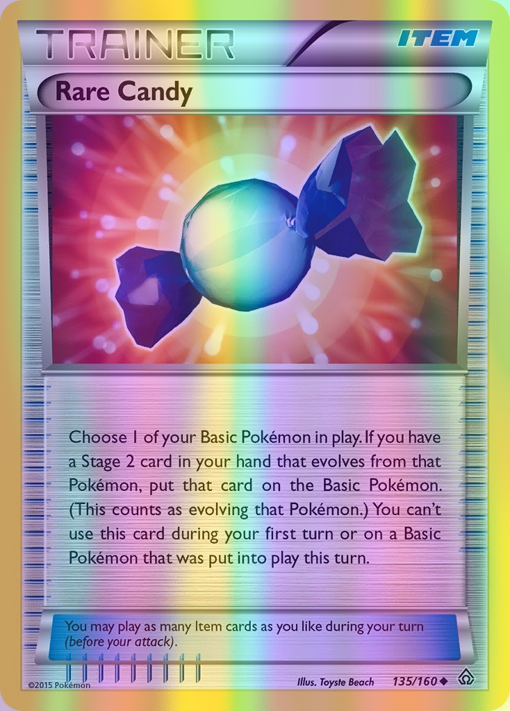 Rare Candy - 135/160 (PRC) Uncommon - Near Mint Reverse Holofoil