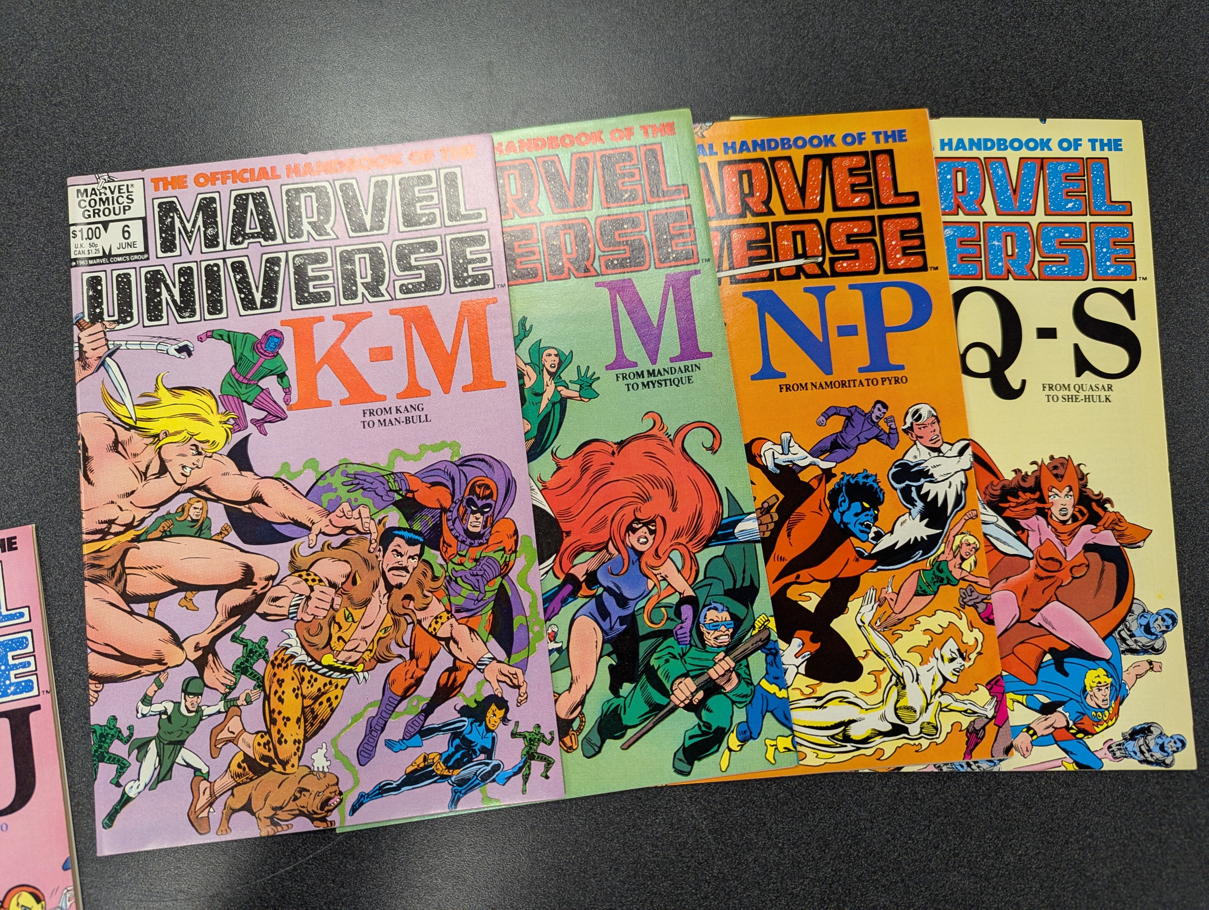 Official Handbook of the Marvel Universe (1982 Series) #2-15, Deluxe #4-6 Comic Bundle