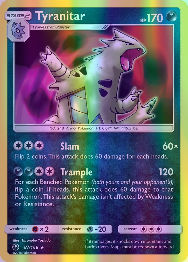 Tyranitar - 087/168 (CES) Holo Rare - Near Mint Reverse Holofoil