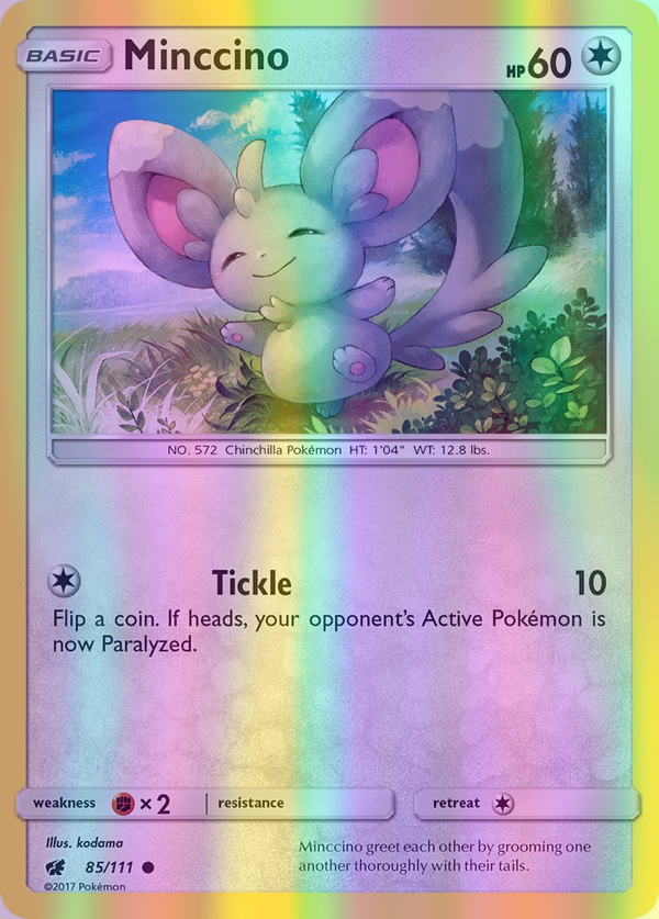 Minccino - 085/111 (CIN) Common - Near Mint Reverse Holofoil