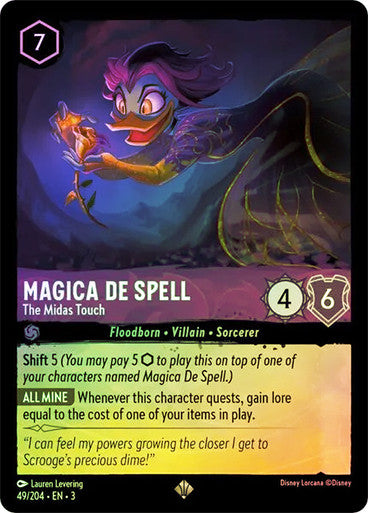 Magica De Spell - The Midas Touch (Into the Inklands 049/204) Super Rare - Near Mint Cold Foil