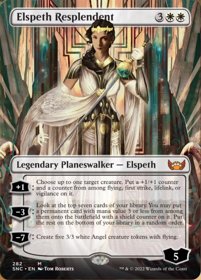 Elspeth Resplendent [ #282 Borderless Planeswalker ] (SNC-M)