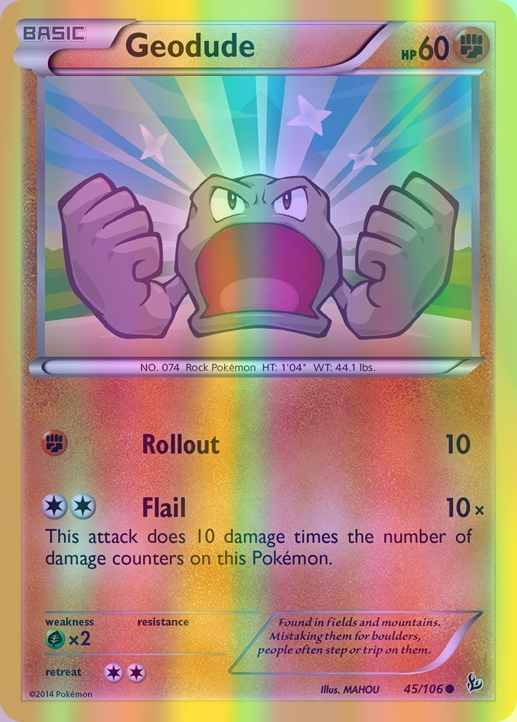 Geodude - 045/106 (FLF) Common - Near Mint Reverse Holofoil