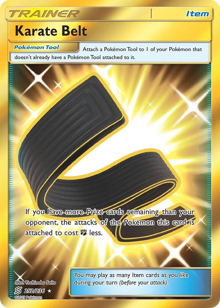 Karate Belt - 252/236 (SM11) Secret Rare - Near Mint Holofoil