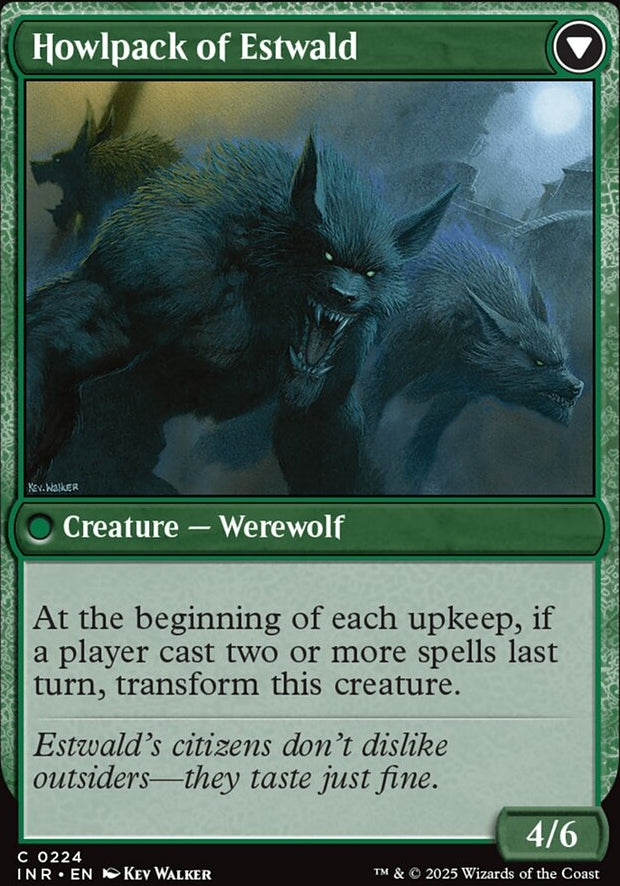 Villagers of Estwald // Howlpack of Estwald [ #0224 ] (INR-C-FOIL)