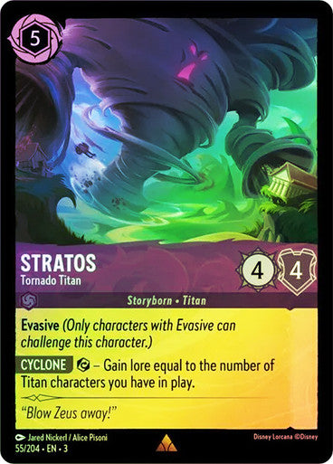 Stratos - Tornado Titan (Into the Inklands 055/204) Rare - Near Mint Cold Foil