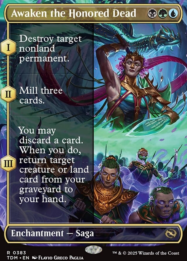 Awaken the Honored Dead [ #0383 Borderless Alternate Art ] (TDM-R)