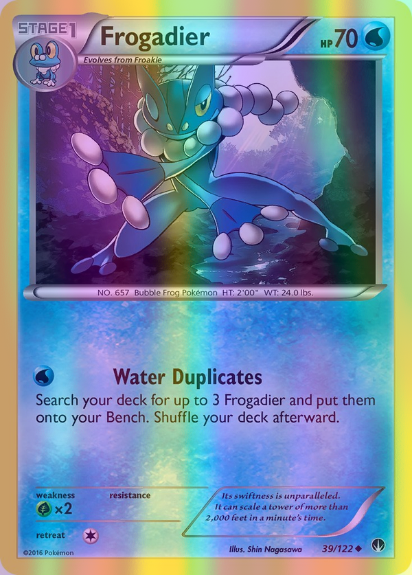 Frogadier - 039/122 (BKP) Uncommon - Near Mint Reverse Holofoil