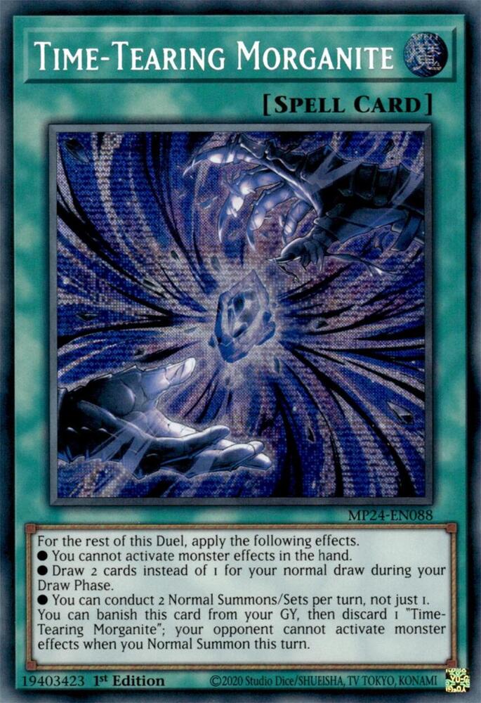 Time-Tearing Morganite (MP24-EN088) Prismatic Secret Rare - Near Mint 1st Edition