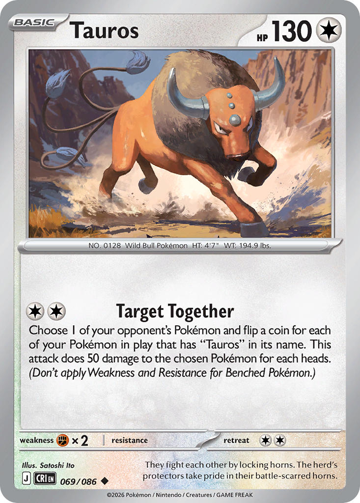 Tauros - 069/086 (CRI) Uncommon