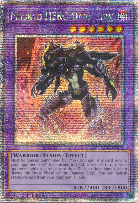 Masked HERO Dark Law (RA01-EN025) Quarter Century Secret Rare - Near Mint 1st Edition