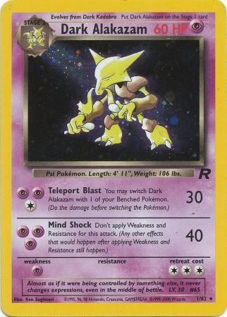 Dark Alakazam 01/82 (TR) Holo Rare -Unlimited Damaged