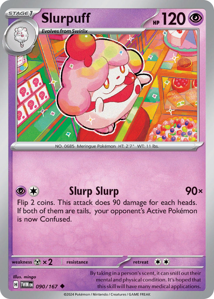 Slurpuff - 090/167 (TWM) Uncommon - Near Mint