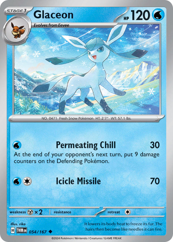 Glaceon - 054/167 (TWM) Uncommon - Near Mint