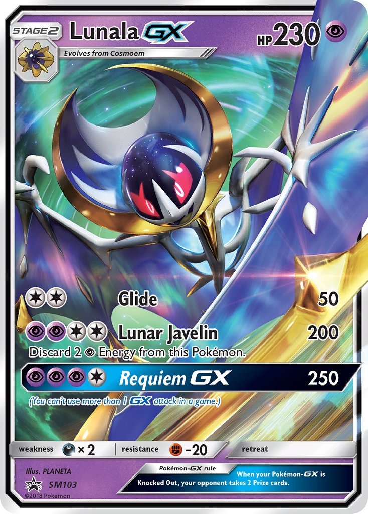 Lunala GX - SM103 (SM:PR) Promo - Near Mint Holofoil