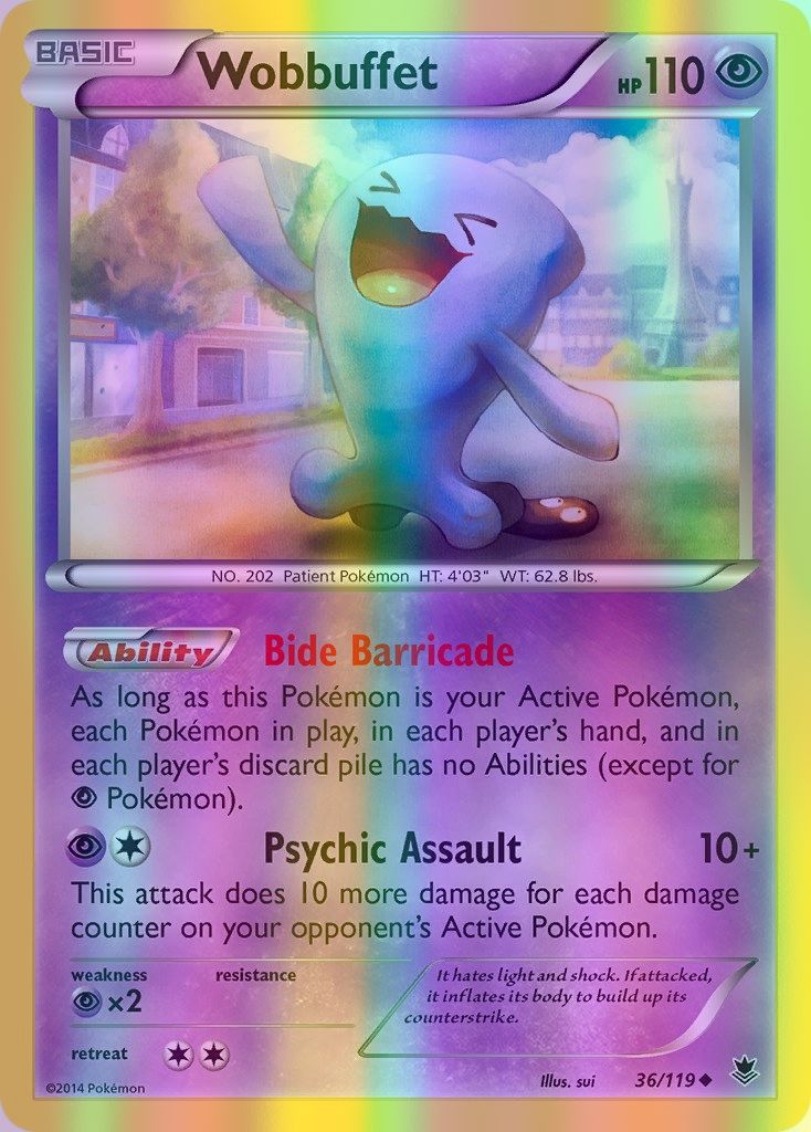Wobbuffet - 036/119 (PHF) Uncommon - Near Mint Reverse Holofoil