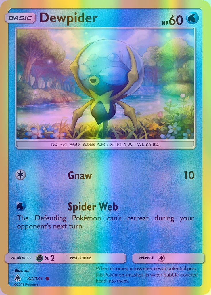 Dewpider - 032/131 (FLI) Common - Near Mint Reverse Holofoil