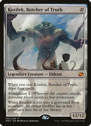 Kozilek, Butcher of Truth (MM2-M-FOIL) Light Play