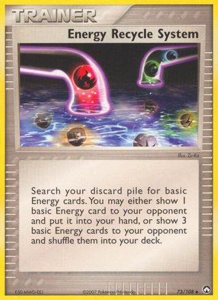 Energy Recycle System (PK 73/108) Uncommon - Near Mint Reverse Holofoil