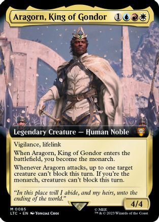 Aragorn, King of Gondor [#0085 Extended Art] (LTC-M-FOIL)