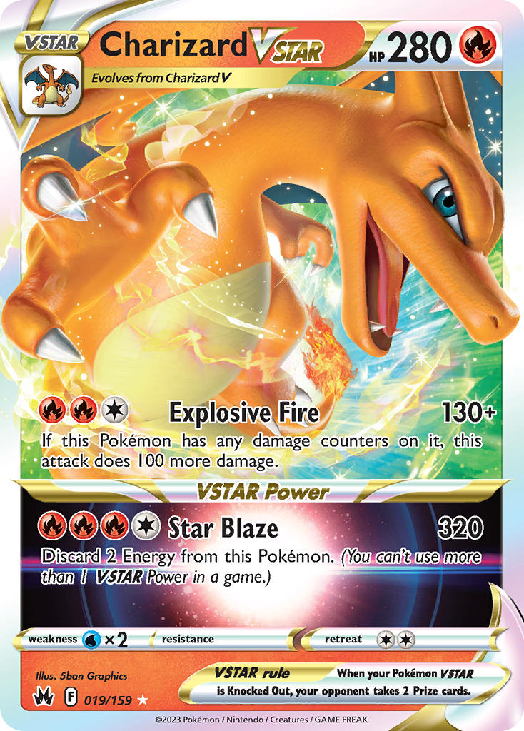 Charizard VSTAR - 019/159 (CRZ) Ultra Rare -  Near Mint Holofoil