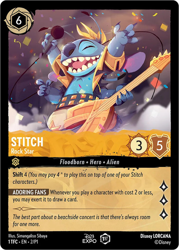 Stitch - Rock Star (D23 Promos 2) Promo - Near Mint Holofoil