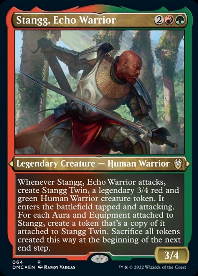 Stangg, Echo Warrior [#064 Etched FOIL] (DMC-R)