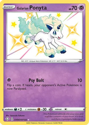 Galarian Ponyta - SV047/SV122 (SHF:SV) Shiny Holo Rare - Near Mint Holofoil