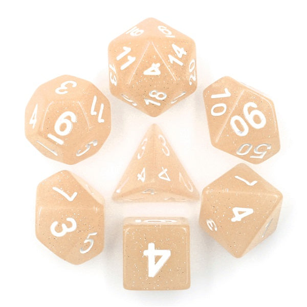 HDTG-08: Translucent Glitter - Beige Poly Set (7)