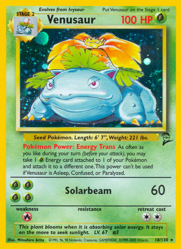 Venusaur - 018/130 (BS2) Holo Rare - Near Mint Holofoil