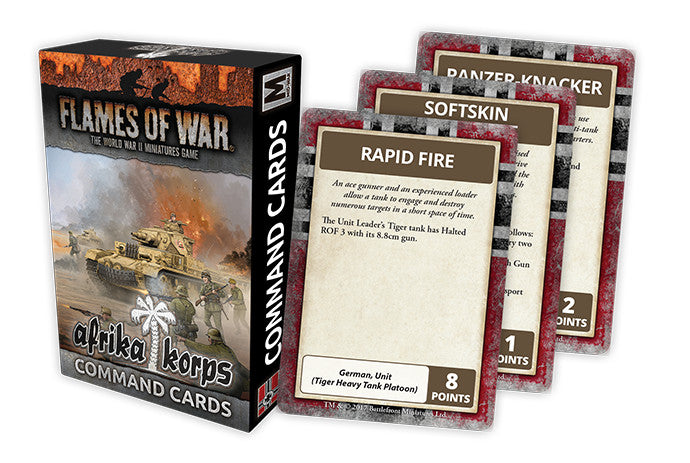 Flames of War: WWII: Command Cards (FW242C) - Afrika Corps, German (Mid)