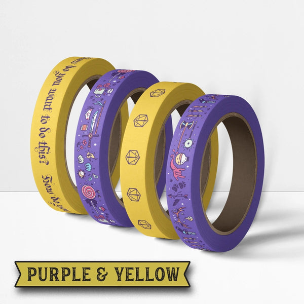 Critical Role: Washi Tape - 4 Pack: Purple & Yellow
