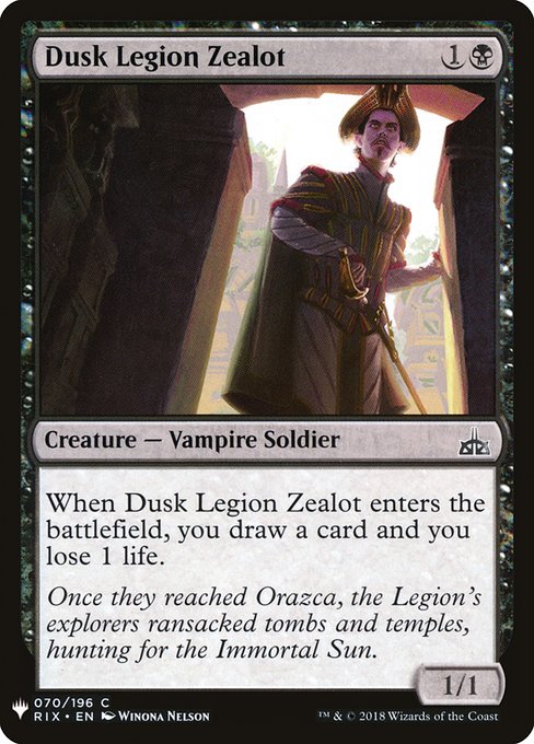 Dusk Legion Zealot [Mystery Booster #0644] (RIX-C)