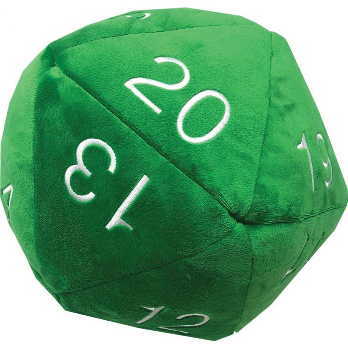 Ultra-PRO: Jumbo D20 Plush - Green with White