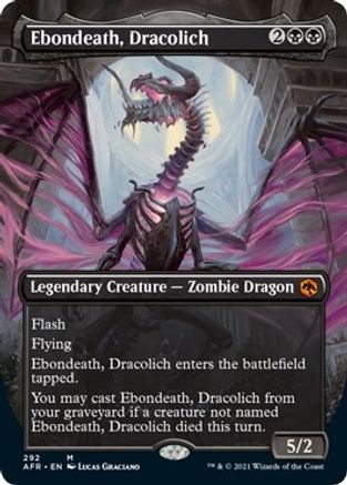 Ebondeath, Dracolich [#292 Alternate-Art Borderless] (AFR-M-FOIL)