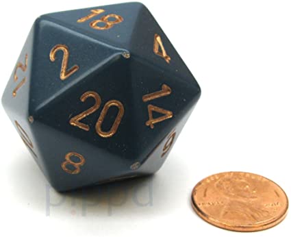CHXXQ2026: Opaque - 34mm D20 Dusty Blue w/ Copper