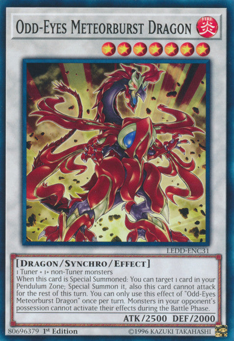 Odd-Eyes Meteorburst Dragon (LEDD-ENC31) 1st Edition