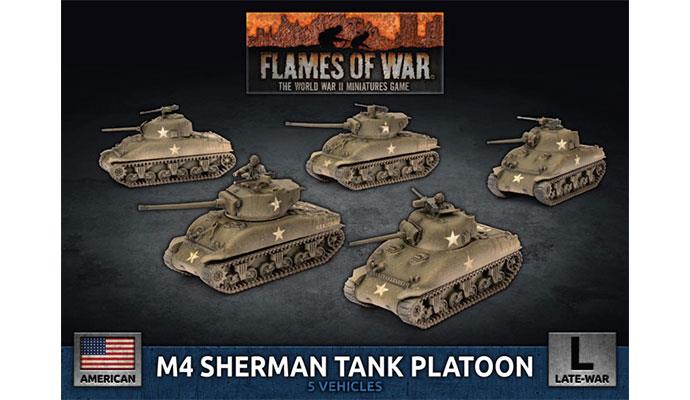 Flames of War: WWII: USA (UBX69) - M4 Sherman Tank Platoon (07/20/19)