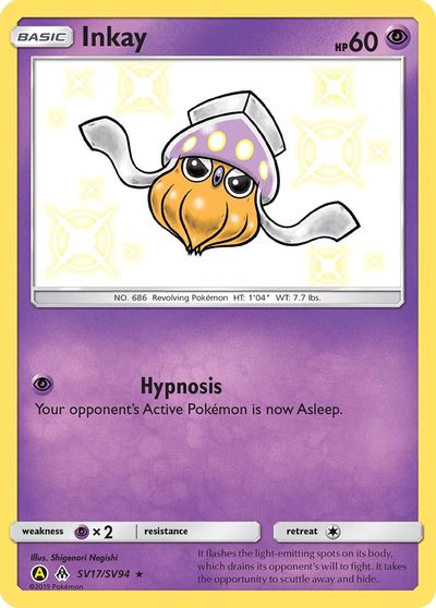 Inkay - SV17/SV94 (HIF:SV) Shiny Holo Rare - Near Mint Holofoil