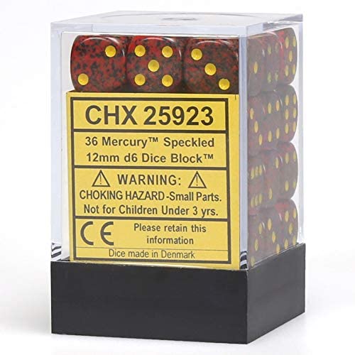 CHX25923: Speckled - 12mm D6 Mercury (36)
