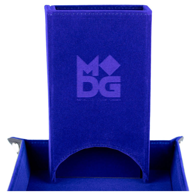 MDG: Fold Up Velvet Dice Tower - Blue