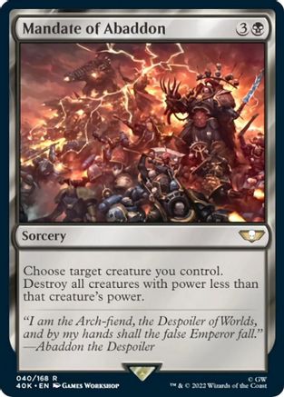 Mandate of Abaddon (40K-R)